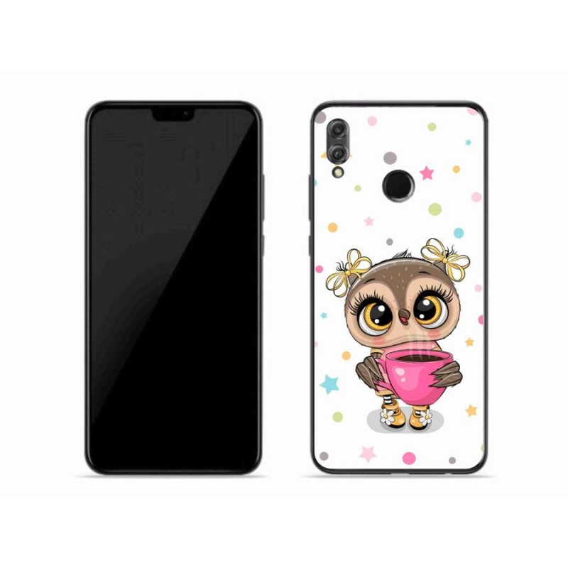 Gelový kryt mmCase na mobil Honor 8X - kreslená sovička