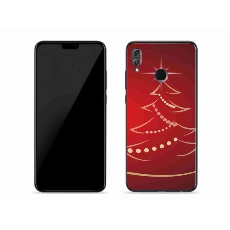 Gelový kryt mmCase na mobil Honor 8X - kreslený vánoční stromek