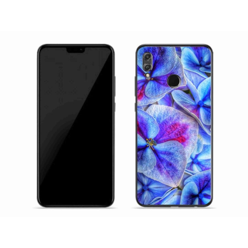 Gelový kryt mmCase na mobil Honor 8X - modré květy 1