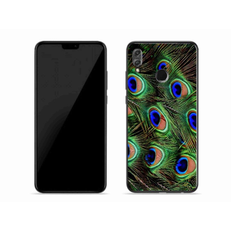 Gelový kryt mmCase na mobil Honor 8X - paví peří