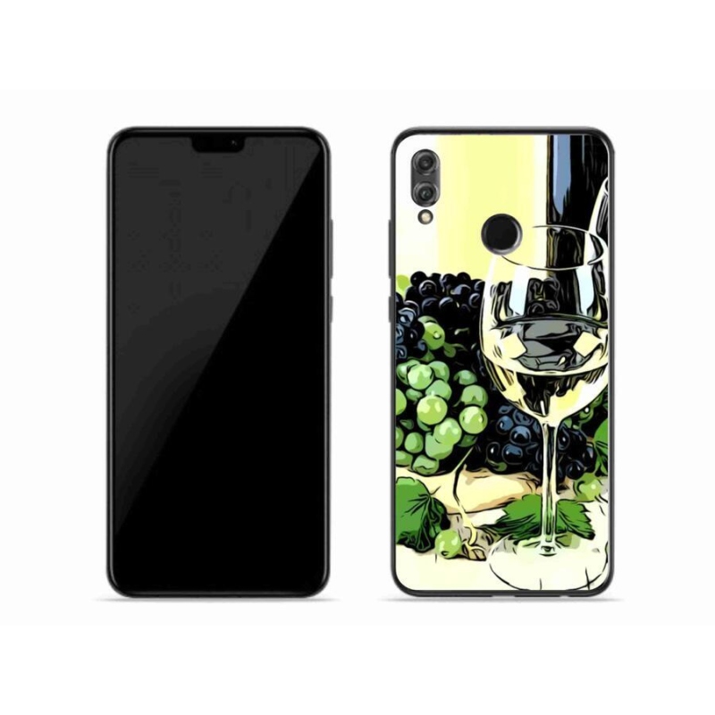 Gelový kryt mmCase na mobil Honor 8X - sklenka vína