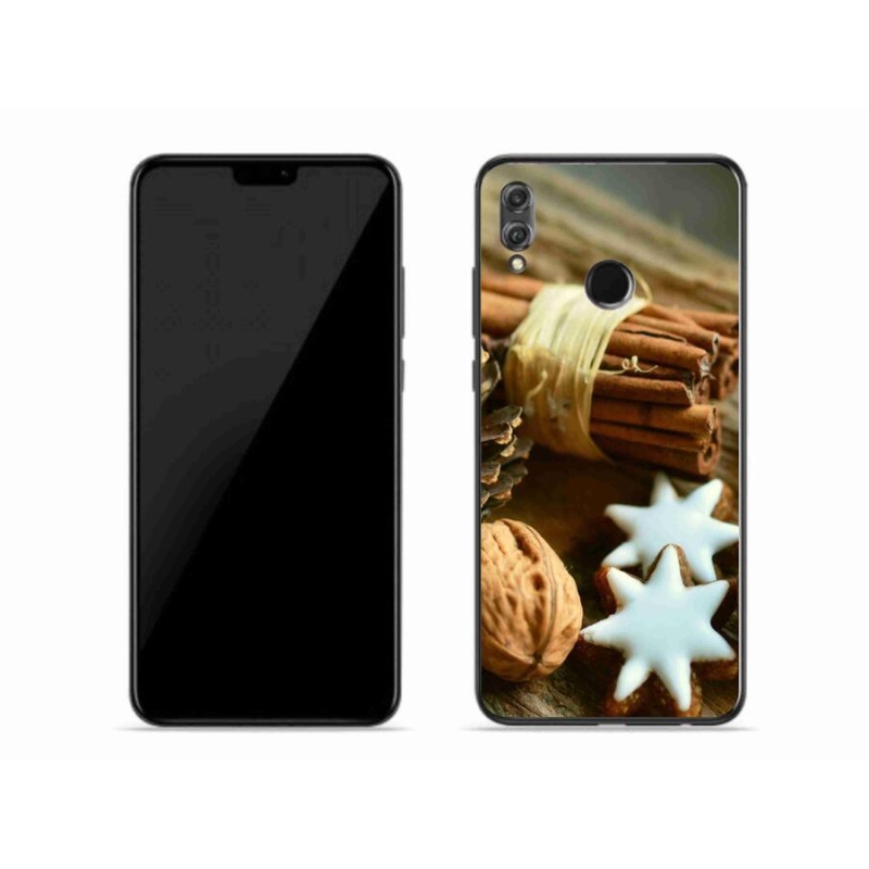 Gelový kryt mmCase na mobil Honor 8X - skořice a perníčky