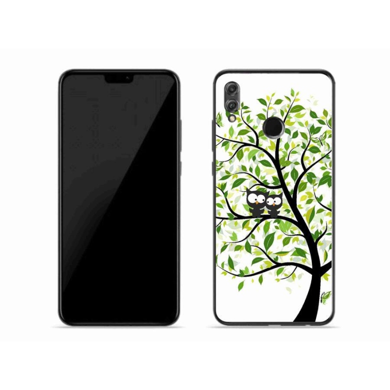 Gelový kryt mmCase na mobil Honor 8X - sovičky na stromě