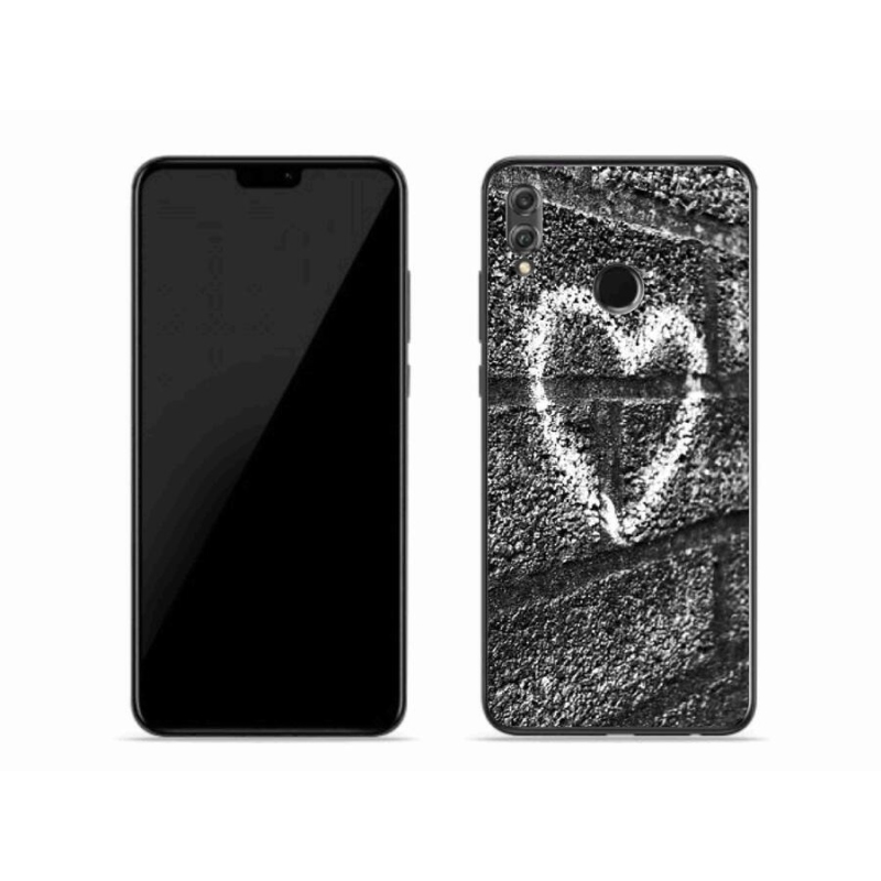 Gelový kryt mmCase na mobil Honor 8X - srdce na zdi