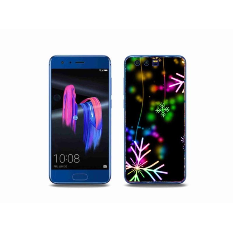 Gelový kryt mmCase na mobil Honor 9 - barevné vločky