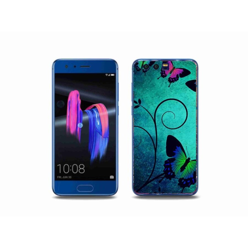 Gelový kryt mmCase na mobil Honor 9 - barevní motýli