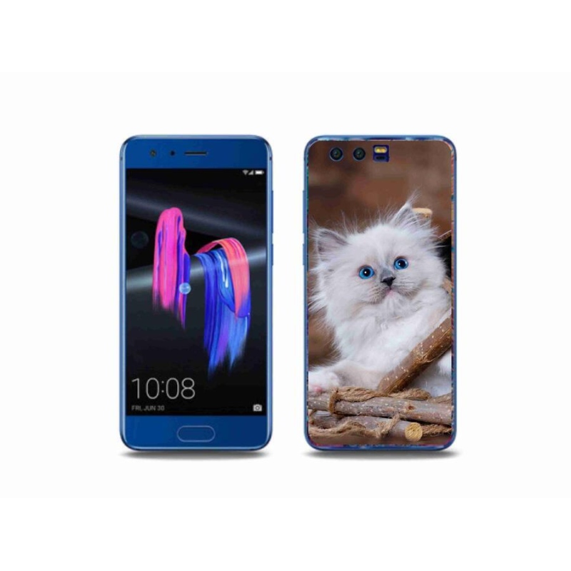 Gelový kryt mmCase na mobil Honor 9 - bílé kotě