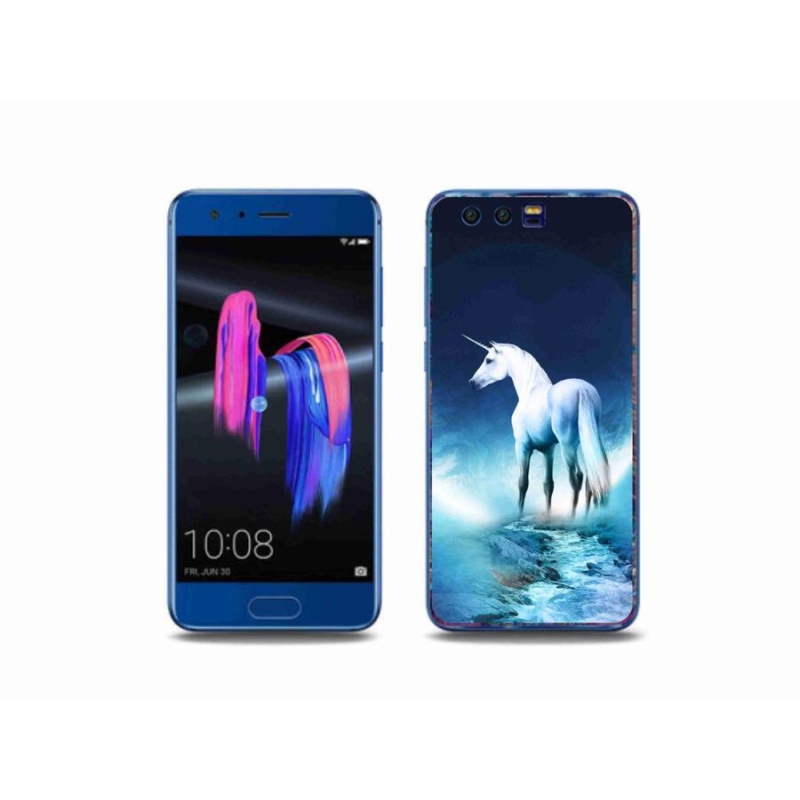 Gelový kryt mmCase na mobil Honor 9 - bílý jednorožec