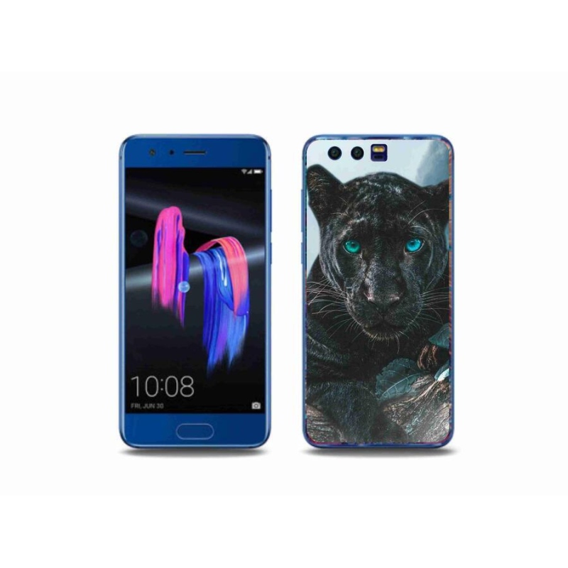 Gelový kryt mmCase na mobil Honor 9 - černý panter