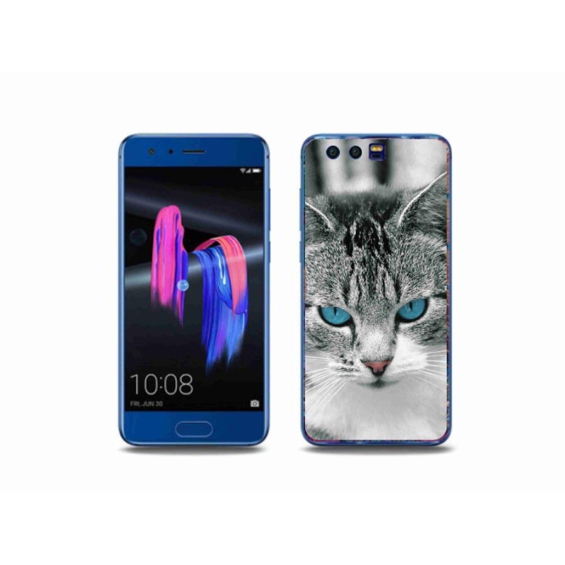 Gelový kryt mmCase na mobil Honor 9 - kočičí pohled 1