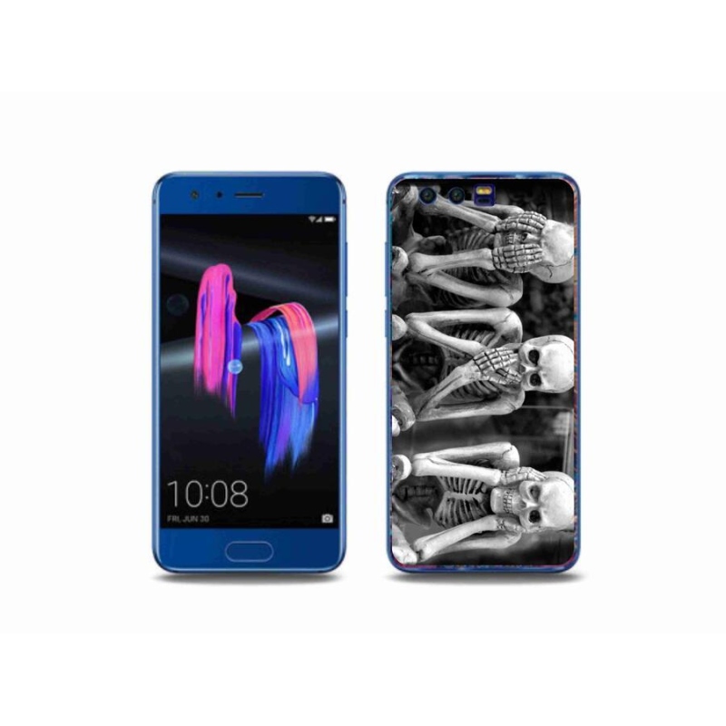 Gelový kryt mmCase na mobil Honor 9 - kostlivci