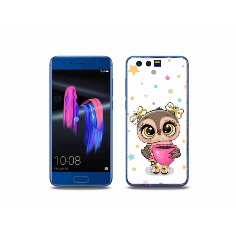 Gelový kryt mmCase na mobil Honor 9 - kreslená sovička