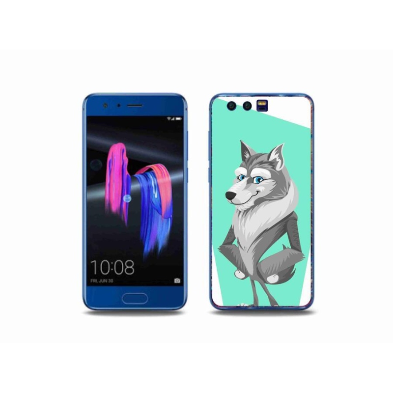 Gelový kryt mmCase na mobil Honor 9 - kreslený vlk