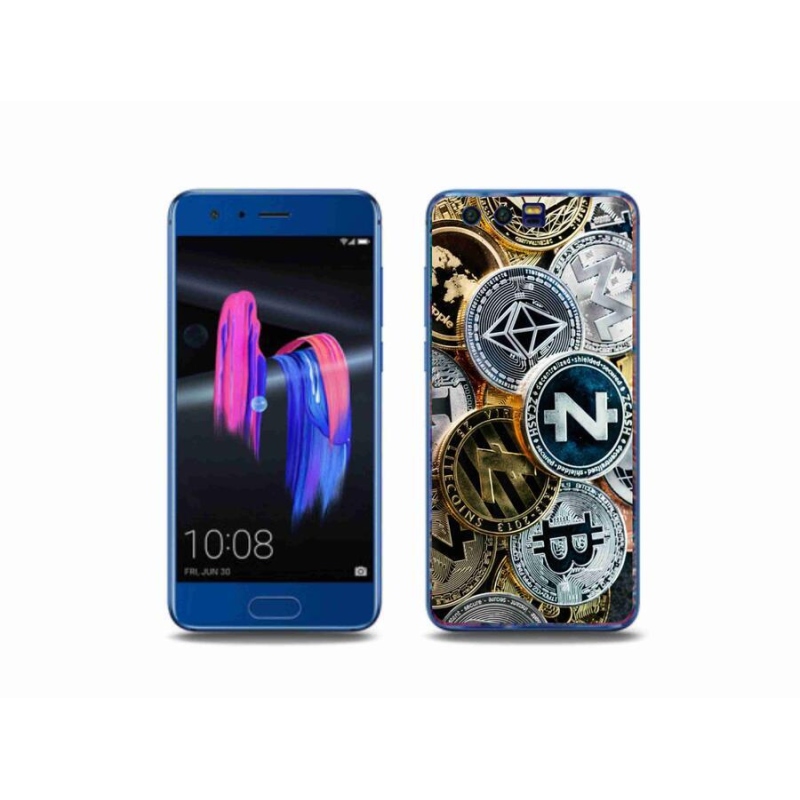 Gelový kryt mmCase na mobil Honor 9 - kryptoměny