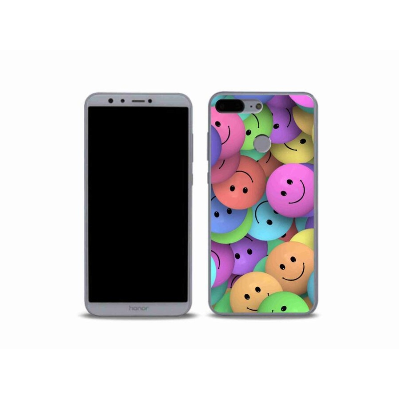 Gelový kryt mmCase na mobil Honor 9 Lite - barevní smajlíci