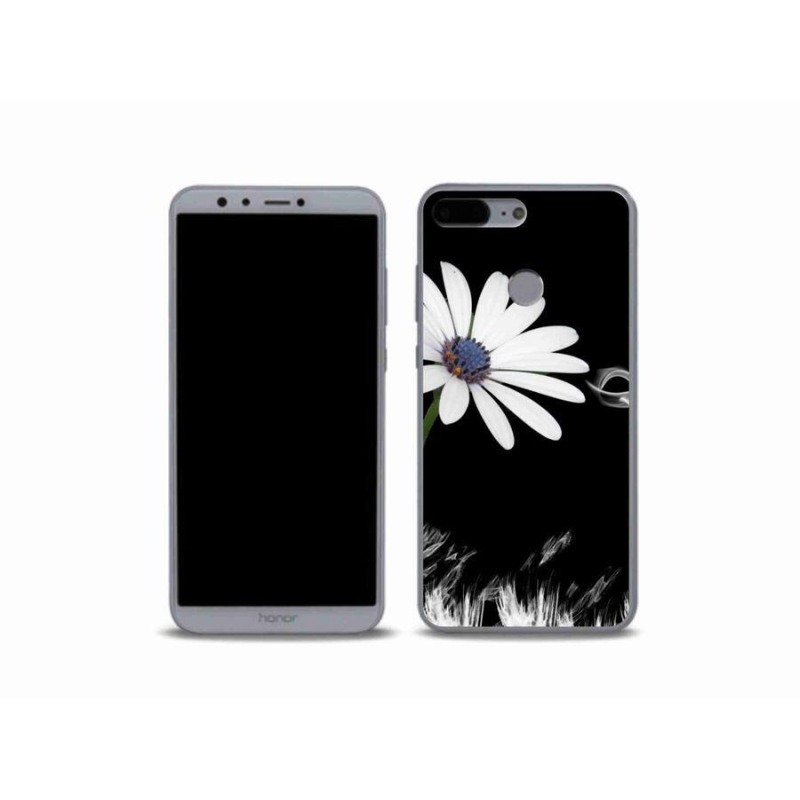 Gelový kryt mmCase na mobil Honor 9 Lite - bílá květina