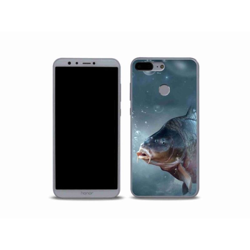 Gelový kryt mmCase na mobil Honor 9 Lite - kapr a bublinky