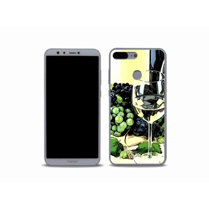 Gelový kryt mmCase na mobil Honor 9 Lite - sklenka vína