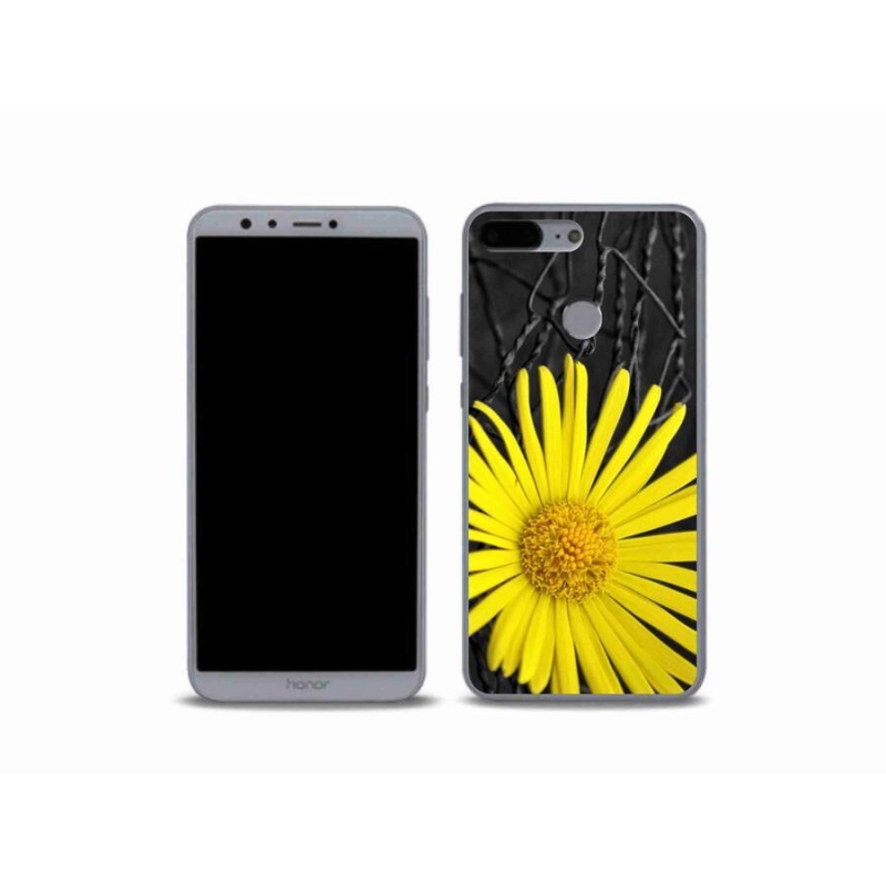 Gelový kryt mmCase na mobil Honor 9 Lite - žlutá květina