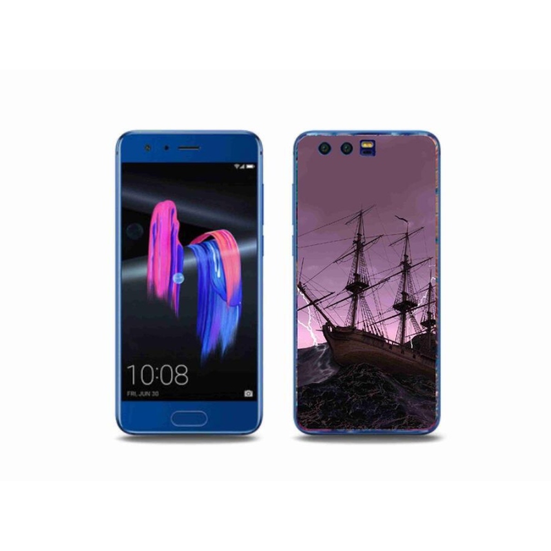 Gelový kryt mmCase na mobil Honor 9 - loď v bouři