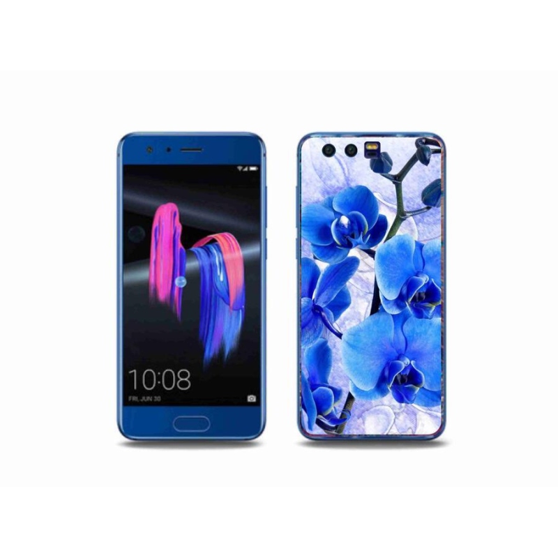 Gelový kryt mmCase na mobil Honor 9 - modré květy