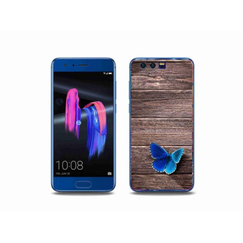 Gelový kryt mmCase na mobil Honor 9 - modrý motýl 1