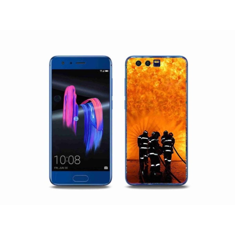 Gelový kryt mmCase na mobil Honor 9 - požár