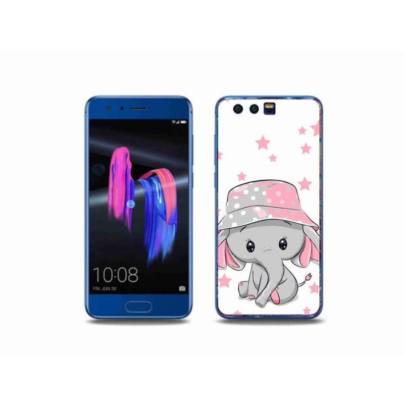 Gelový kryt mmCase na mobil Honor 9 - růžový slon