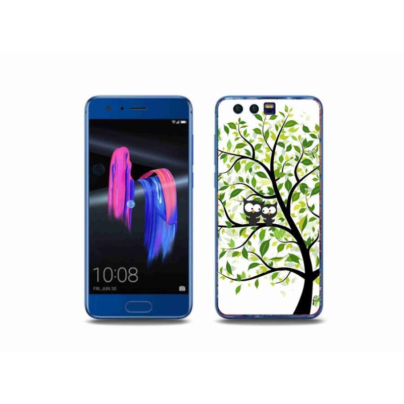 Gelový kryt mmCase na mobil Honor 9 - sovičky na stromě