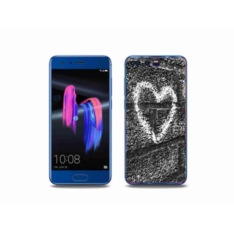 Gelový kryt mmCase na mobil Honor 9 - srdce na zdi