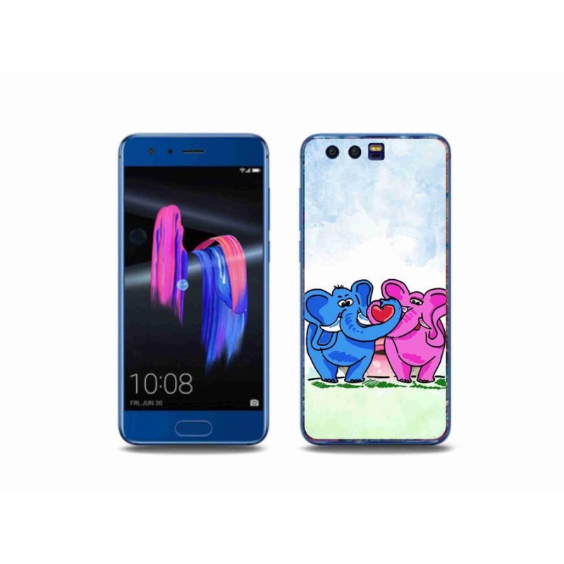 Gelový kryt mmCase na mobil Honor 9 - zamilovaní sloni