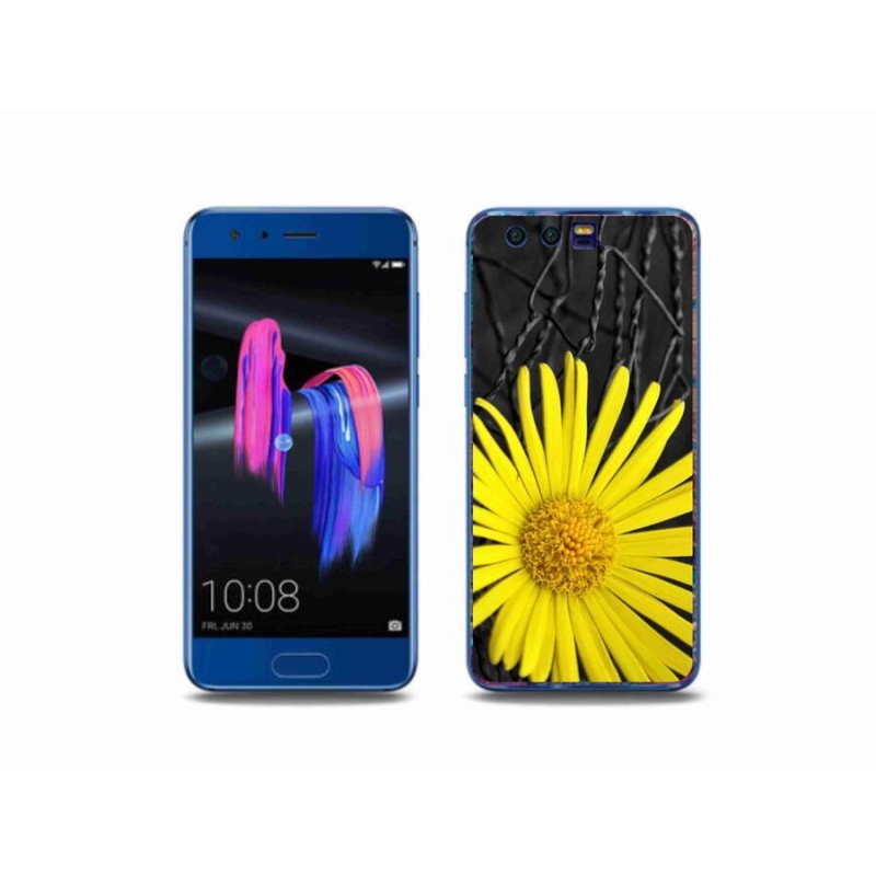 Gelový kryt mmCase na mobil Honor 9 - žlutá květina