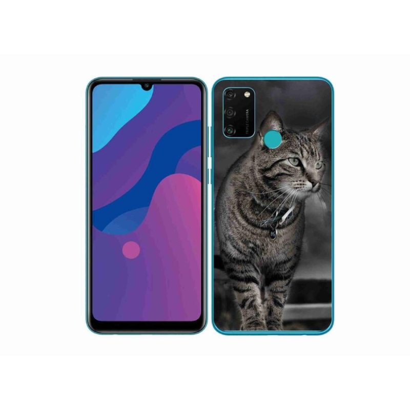 Gelový kryt mmCase na mobil Honor 9A - kočka
