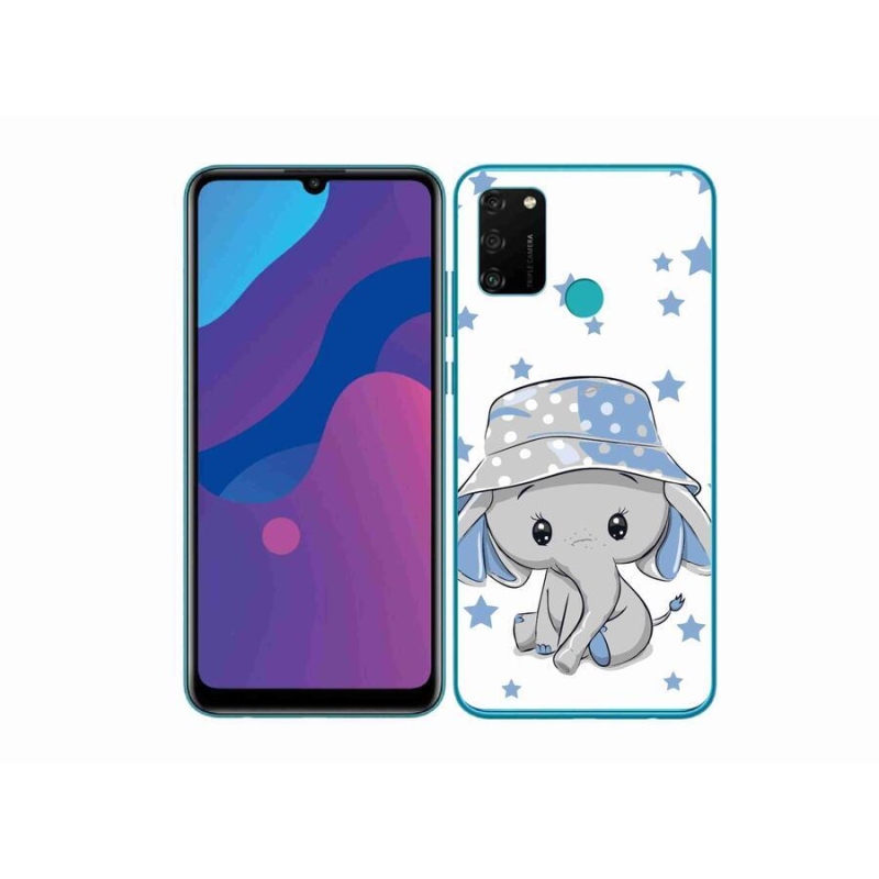 Gelový kryt mmCase na mobil Honor 9A - modrý slon