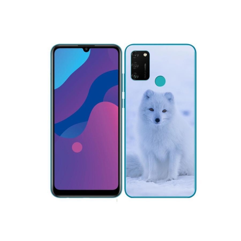 Gelový kryt mmCase na mobil Honor 9A - polární liška