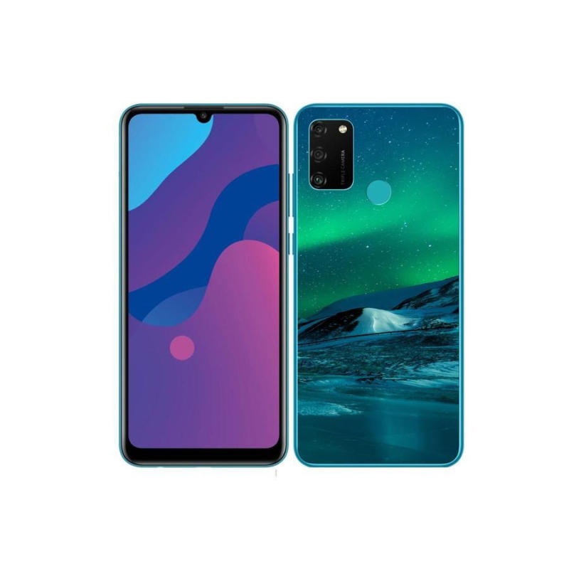 Gelový kryt mmCase na mobil Honor 9A - polární záře