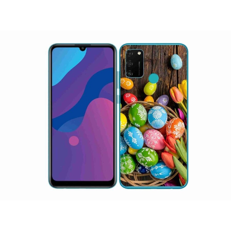 Gelový kryt mmCase na mobil Honor 9A - velikonoční vajíčka