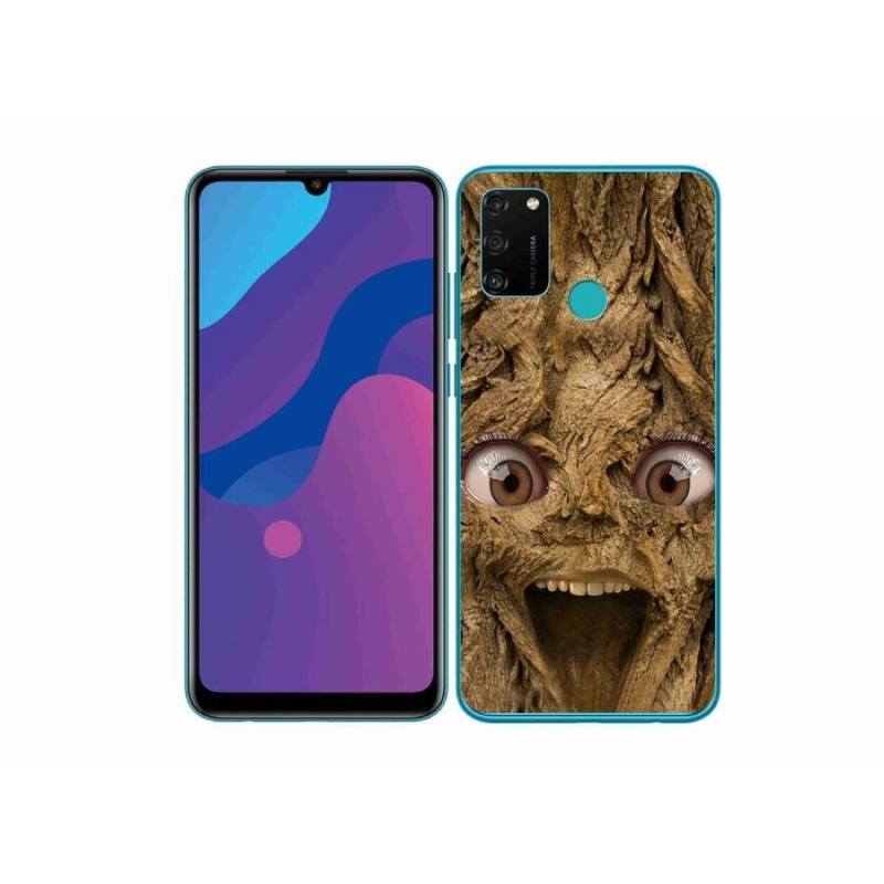 Gelový kryt mmCase na mobil Honor 9A - veselý strom s očima