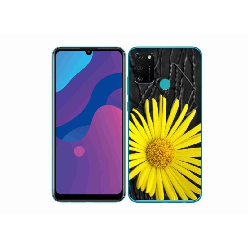 Gelový kryt mmCase na mobil Honor 9A - žlutá květina