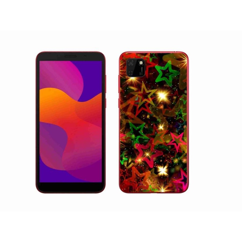 Gelový kryt mmCase na mobil Honor 9S - barevné hvězdičky