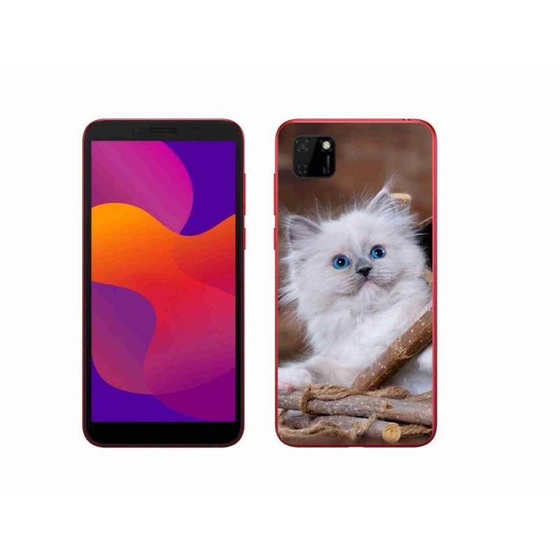 Gelový kryt mmCase na mobil Honor 9S - bílé kotě