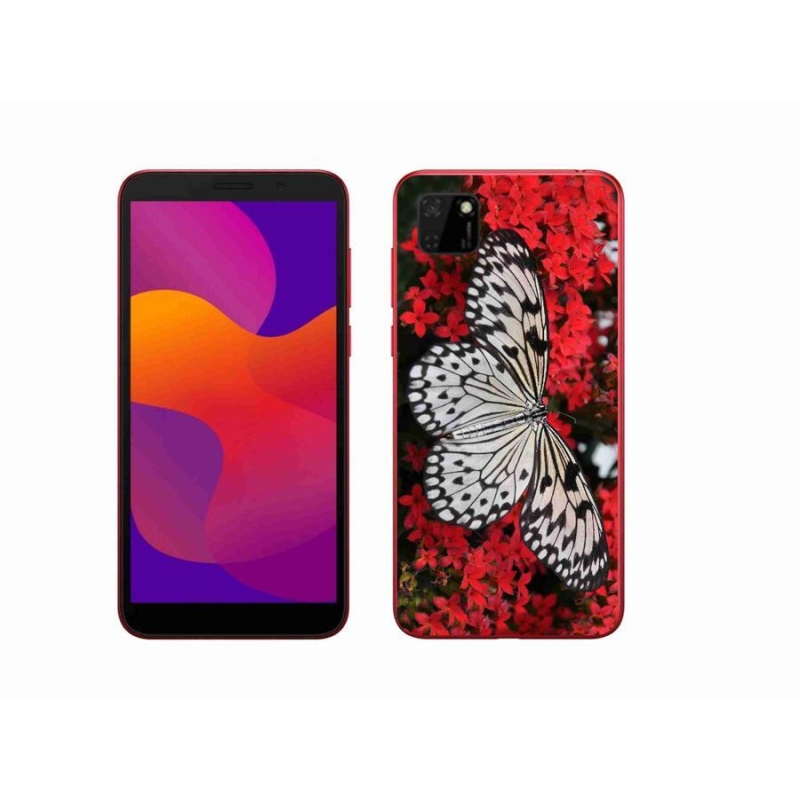 Gelový kryt mmCase na mobil Honor 9S - černobílý motýl 1