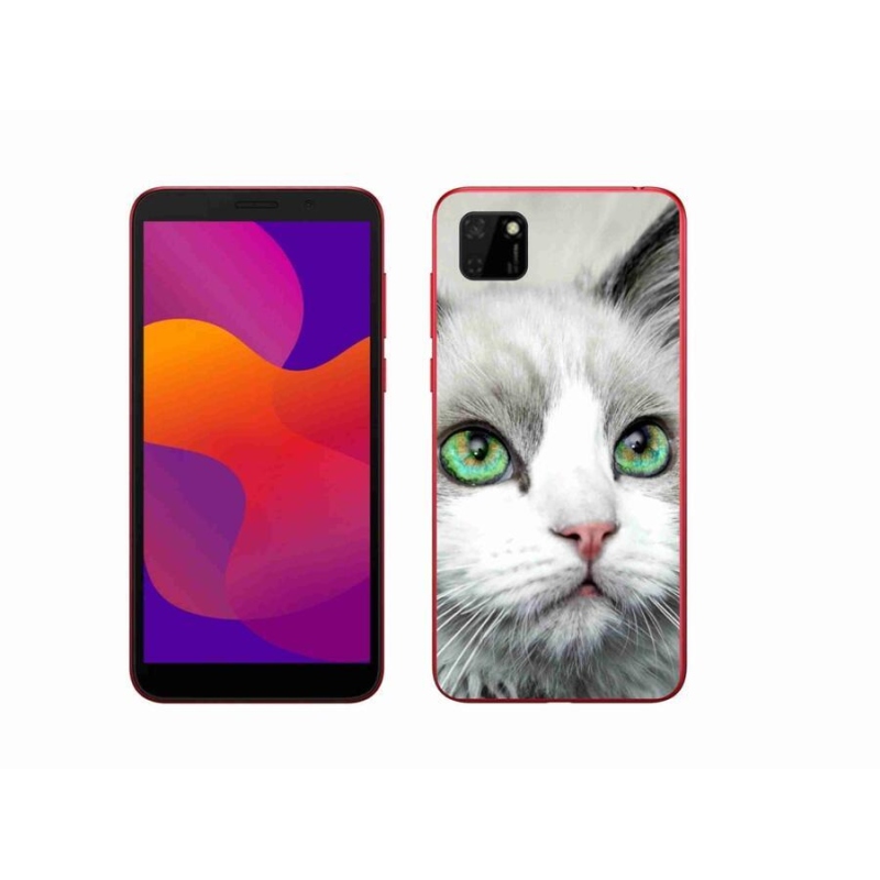 Gelový kryt mmCase na mobil Honor 9S - kočičí pohled