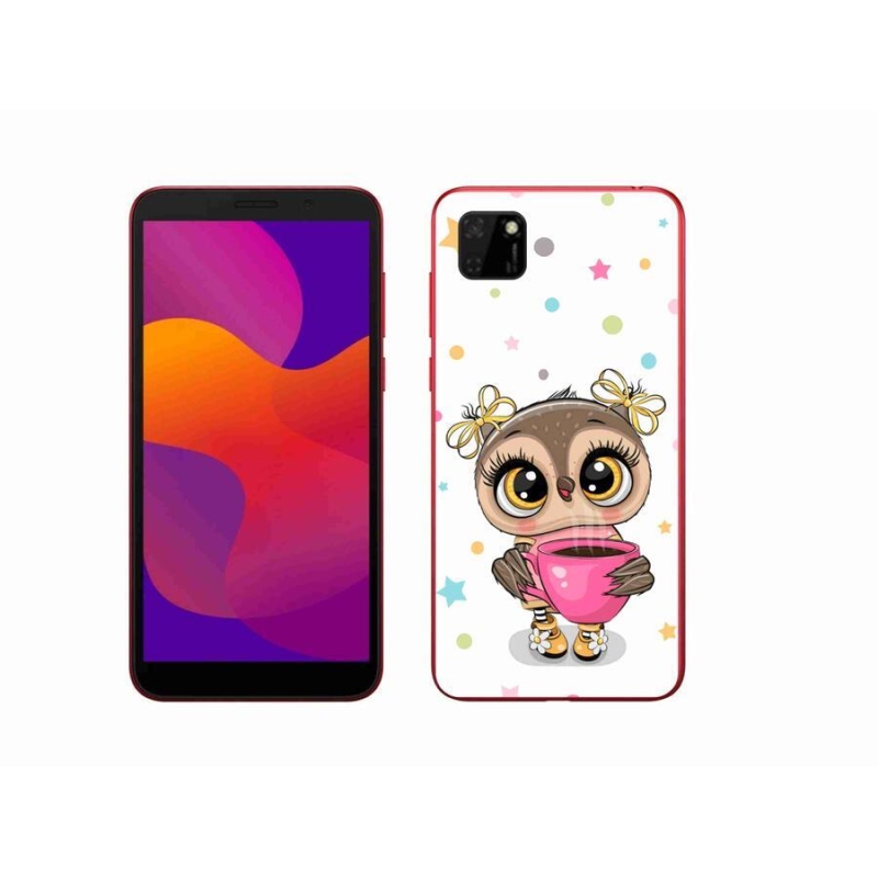 Gelový kryt mmCase na mobil Honor 9S - kreslená sovička