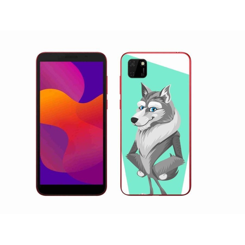 Gelový kryt mmCase na mobil Honor 9S - kreslený vlk