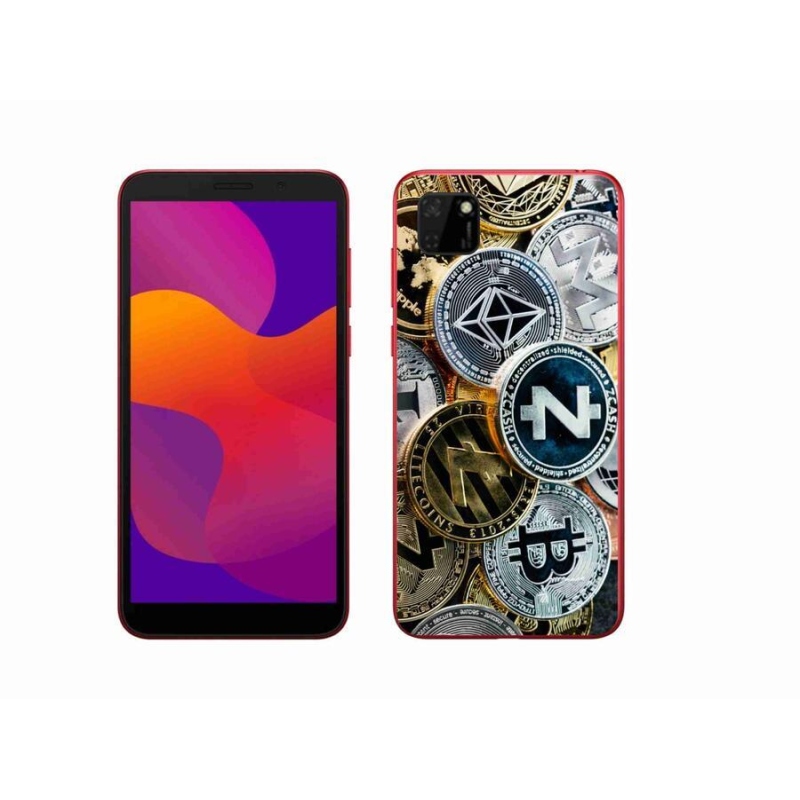 Gelový kryt mmCase na mobil Honor 9S - kryptoměny