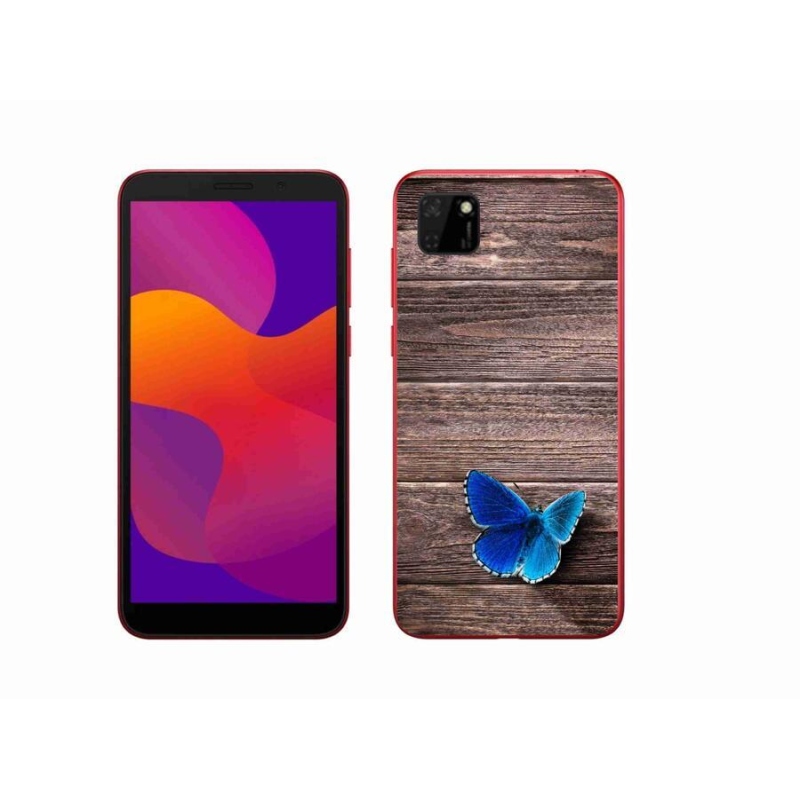 Gelový kryt mmCase na mobil Honor 9S - modrý motýl 1