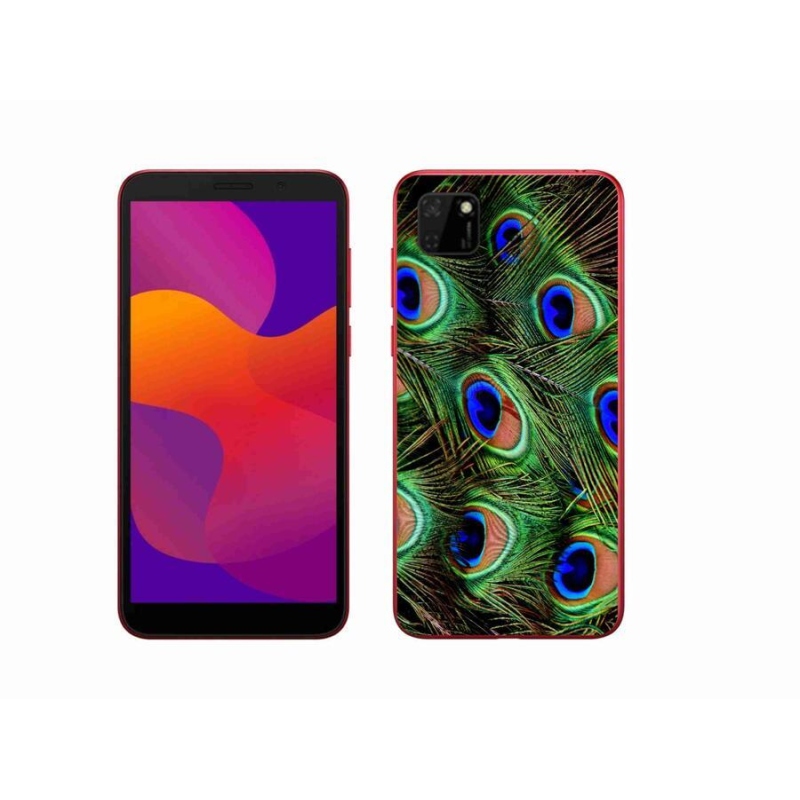 Gelový kryt mmCase na mobil Honor 9S - paví peří