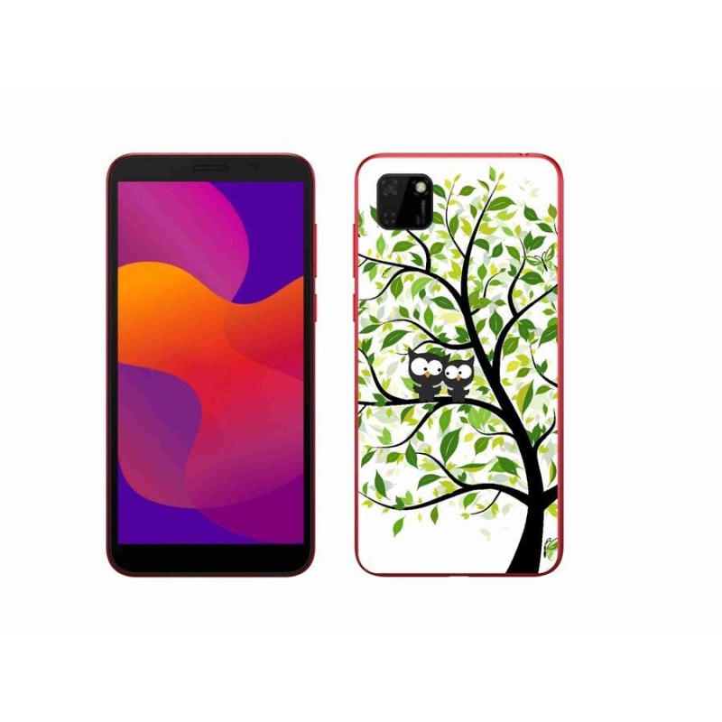 Gelový kryt mmCase na mobil Honor 9S - sovičky na stromě