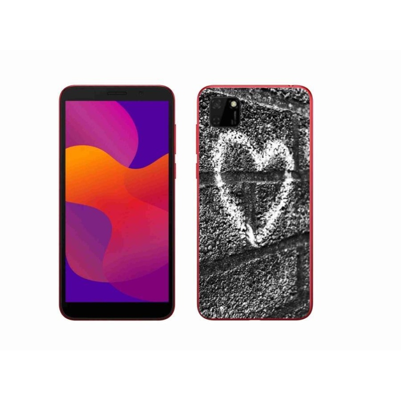 Gelový kryt mmCase na mobil Honor 9S - srdce na zdi